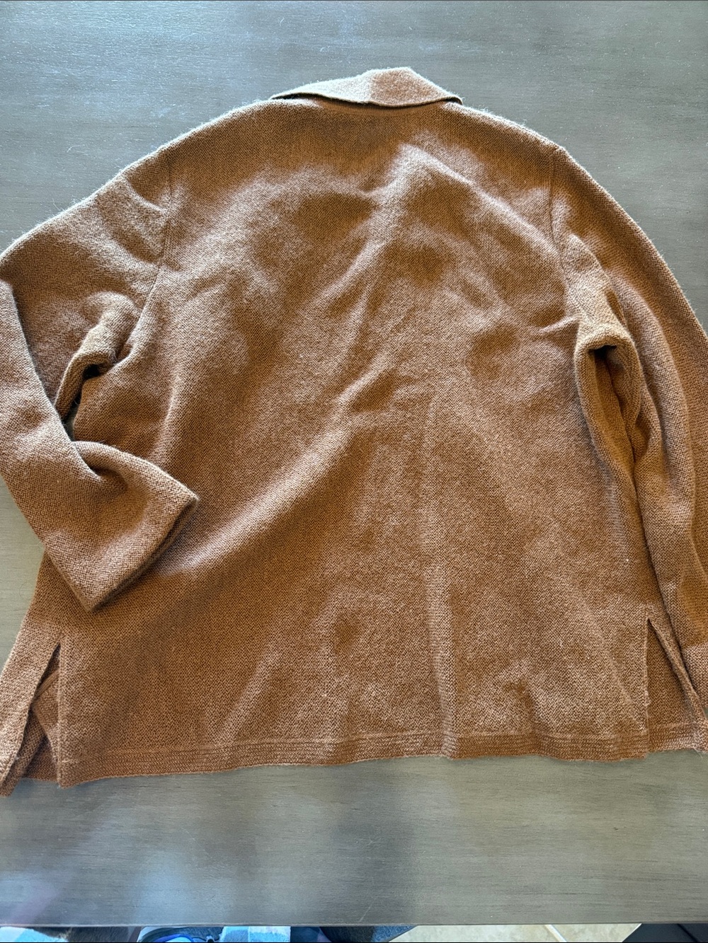 Peruvian Connection Chestnut Brown Button-Front Cardigan Jacket - Picture 3 of 3